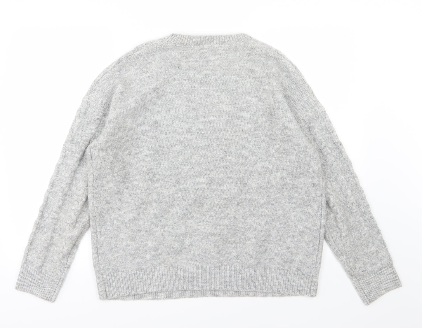 George Womens Grey  Knit Pullover Jumper Size M  - Beaded