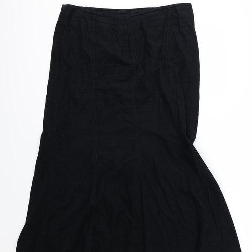 NEXT Womens Black  Corduroy Maxi Skirt Size 16