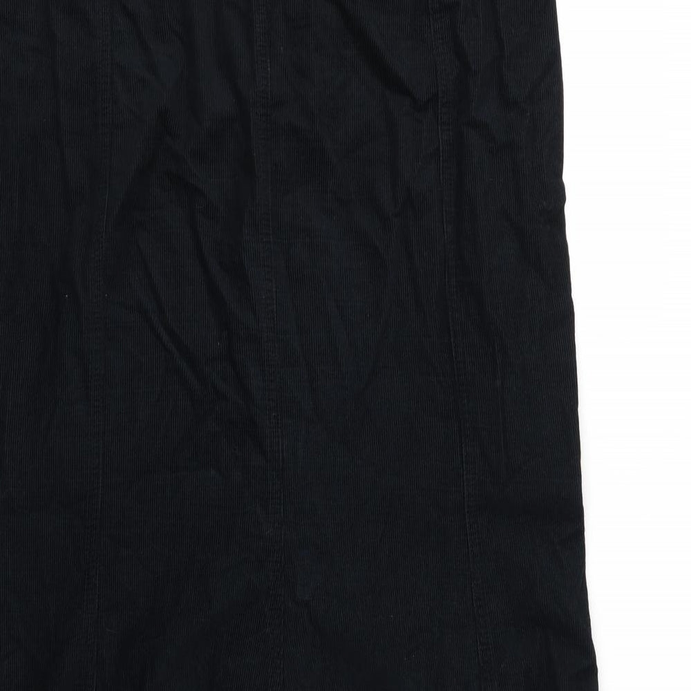 NEXT Womens Black  Corduroy Maxi Skirt Size 16