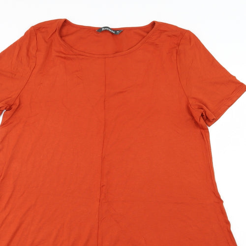 Bonmarché Womens Orange  Jersey T-Shirt Dress  Size 16