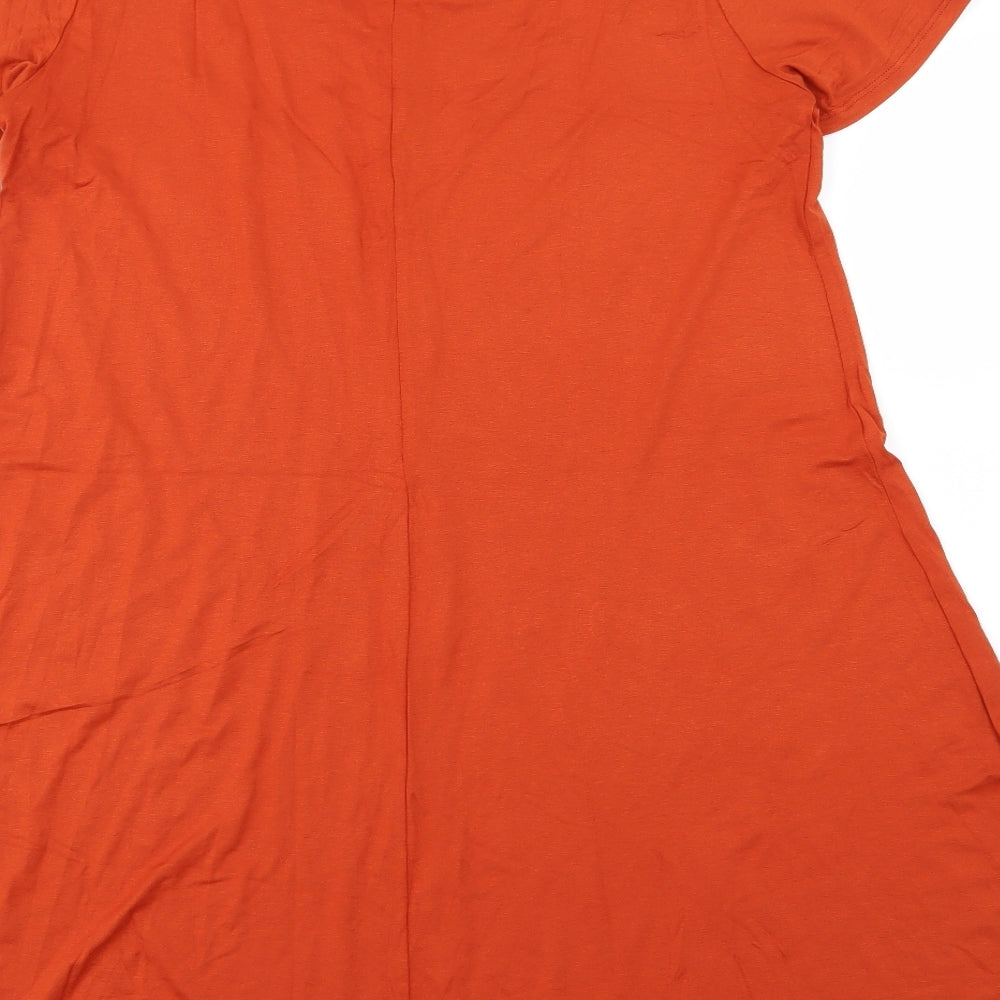 Bonmarché Womens Orange  Jersey T-Shirt Dress  Size 16