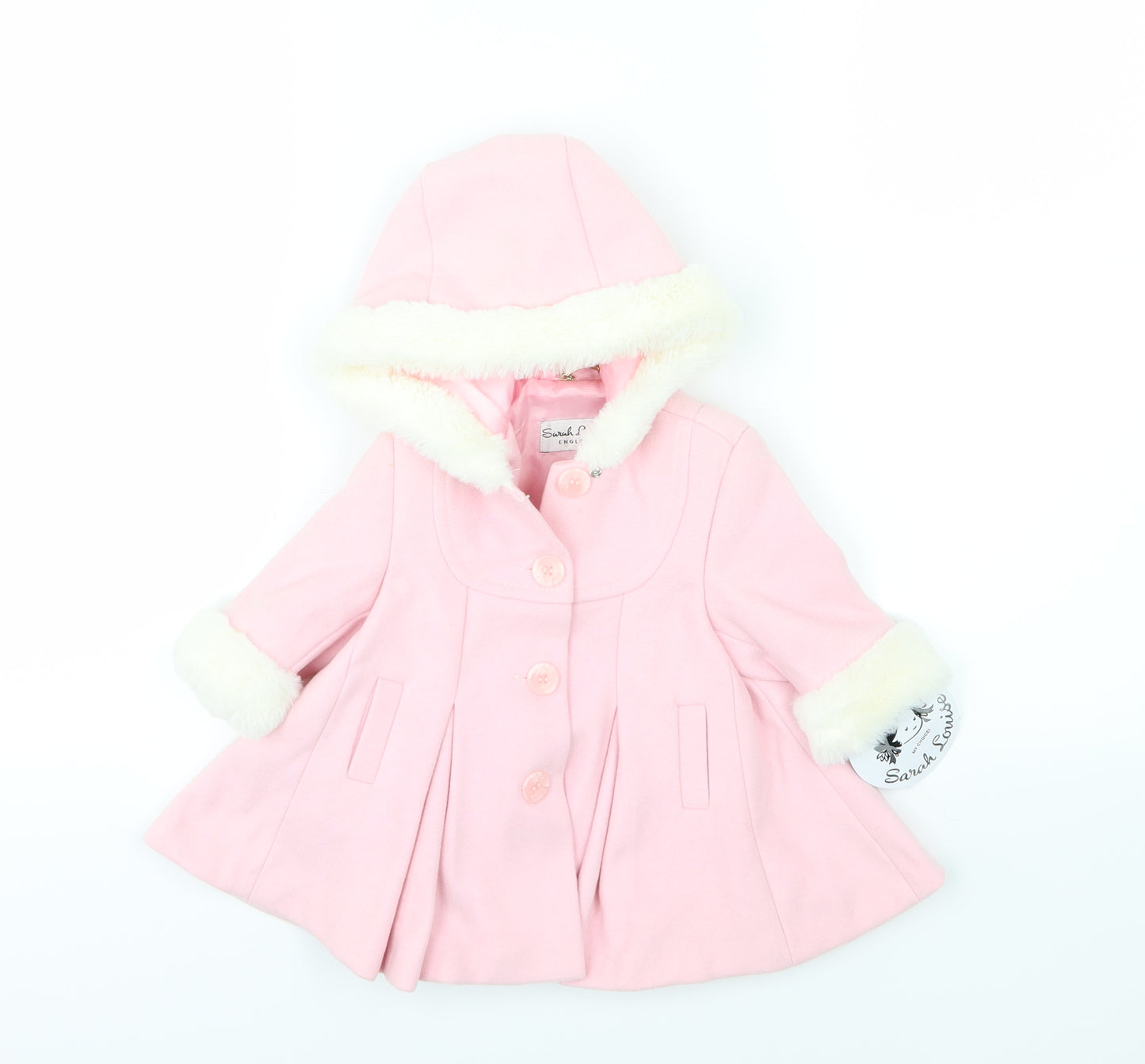 Sarah Louise Girls Pink   Basic Coat Coat Size 3-6 Months