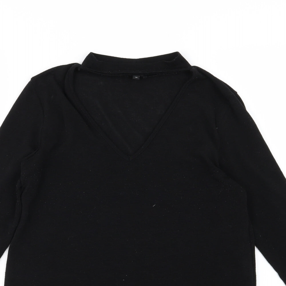 River Island Womens Black  Knit Pullover Jumper Size 10