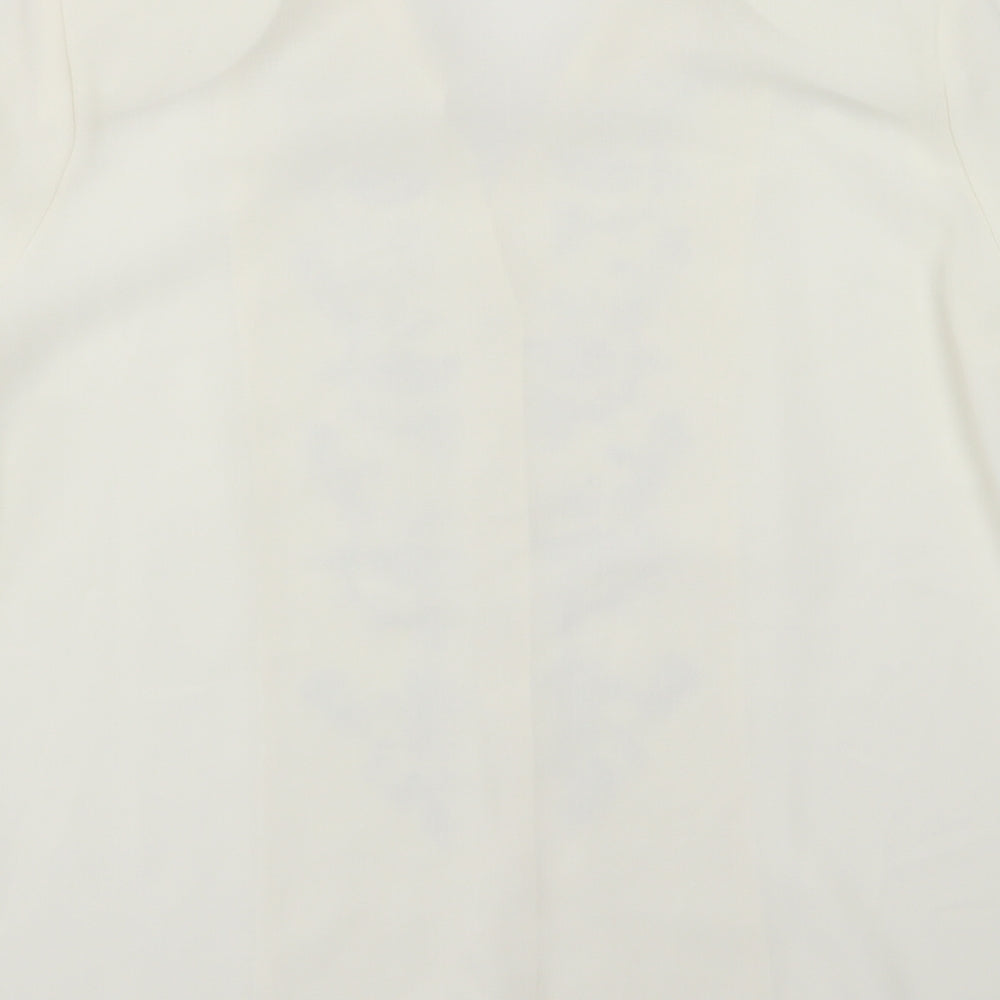 Eastex Womens Ivory Paisley Chiffon Basic Blouse Size 16