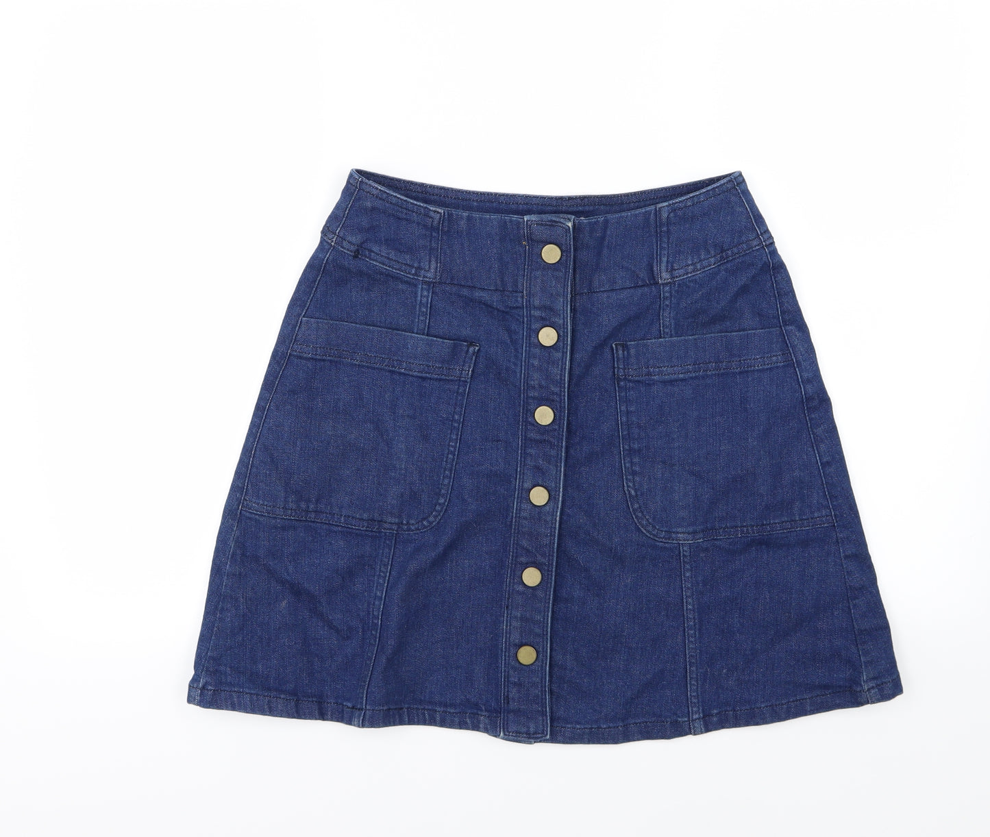 Boden Womens Blue  Denim A-Line Skirt Size 12