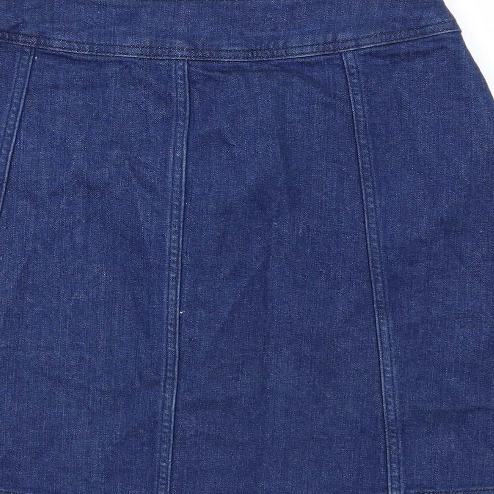 Boden Womens Blue  Denim A-Line Skirt Size 12