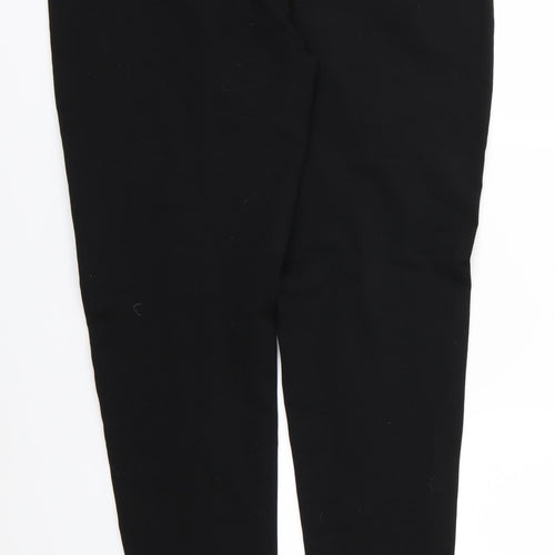 Boohoo Womens Black  Jersey  Leggings Size 24 L30 in - Lace up