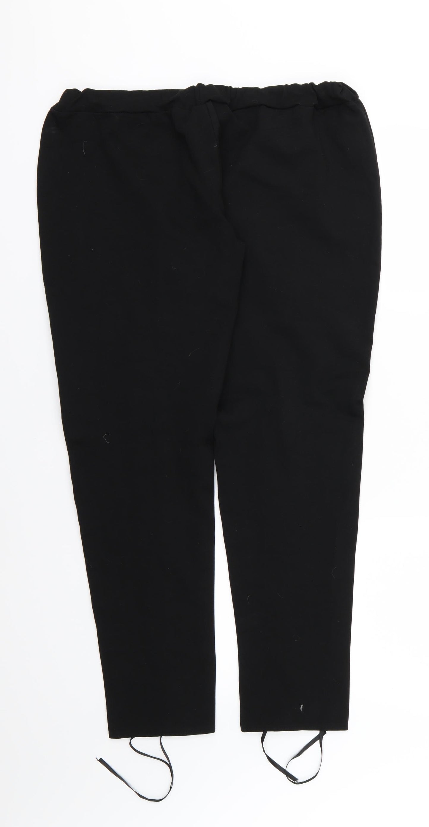 Boohoo Womens Black  Jersey  Leggings Size 24 L30 in - Lace up