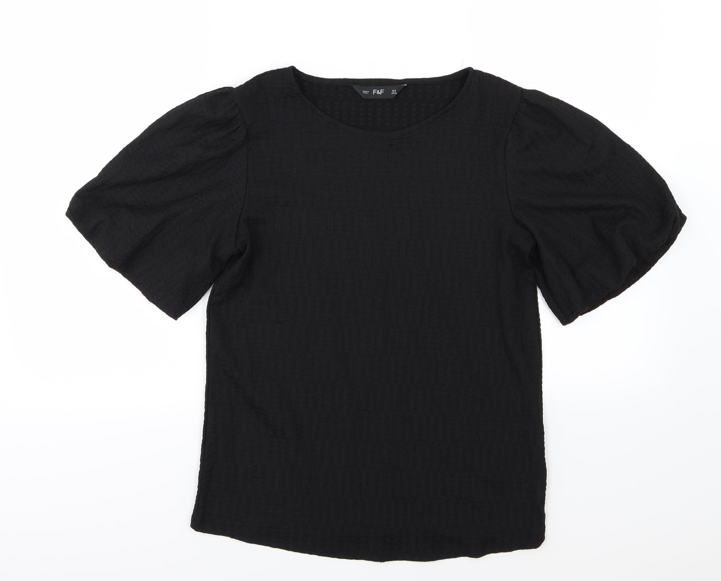 F&F Womens Black   Basic T-Shirt Size 8