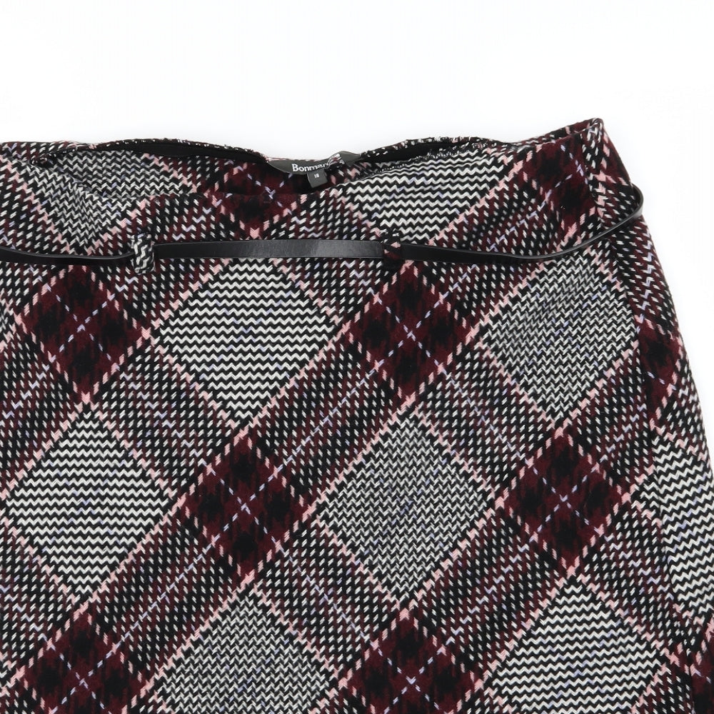 Bonmarché Womens Multicoloured Striped  A-Line Skirt Size 24