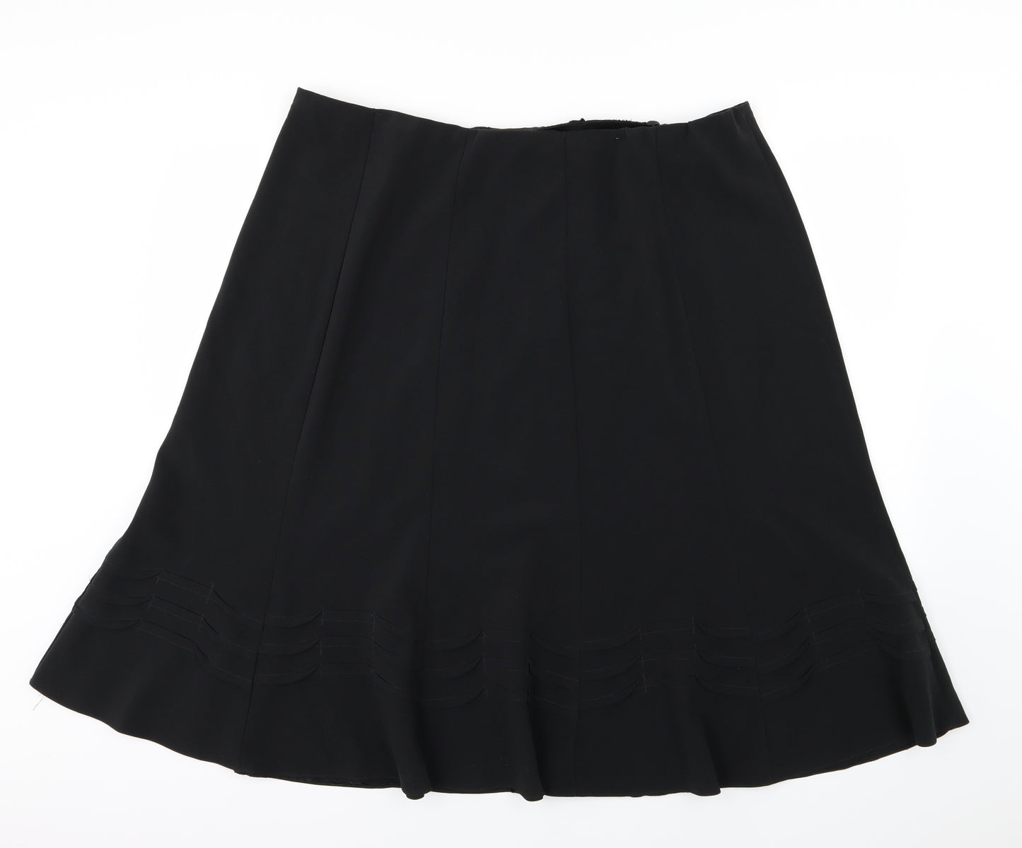 Bonmarché Womens Black  Rayon A-Line Skirt Size 24