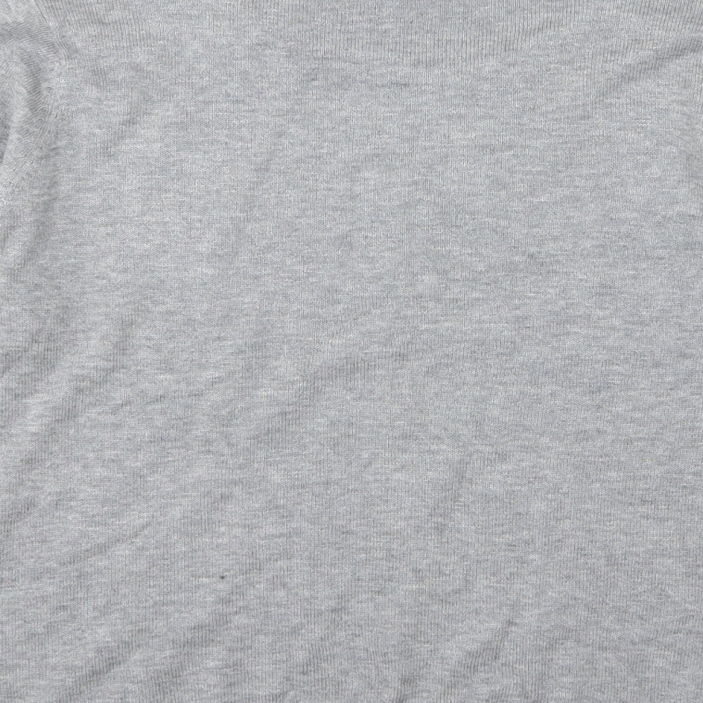 BHS Womens Grey Floral Knit Pullover Jumper Size 16