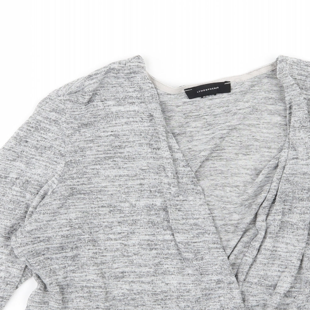 Atmosphere Womens Grey  Knit Cardigan Jumper Size 14