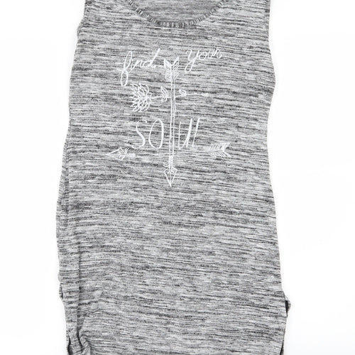 Style plus Womens Grey  Jersey Basic Tank Size M