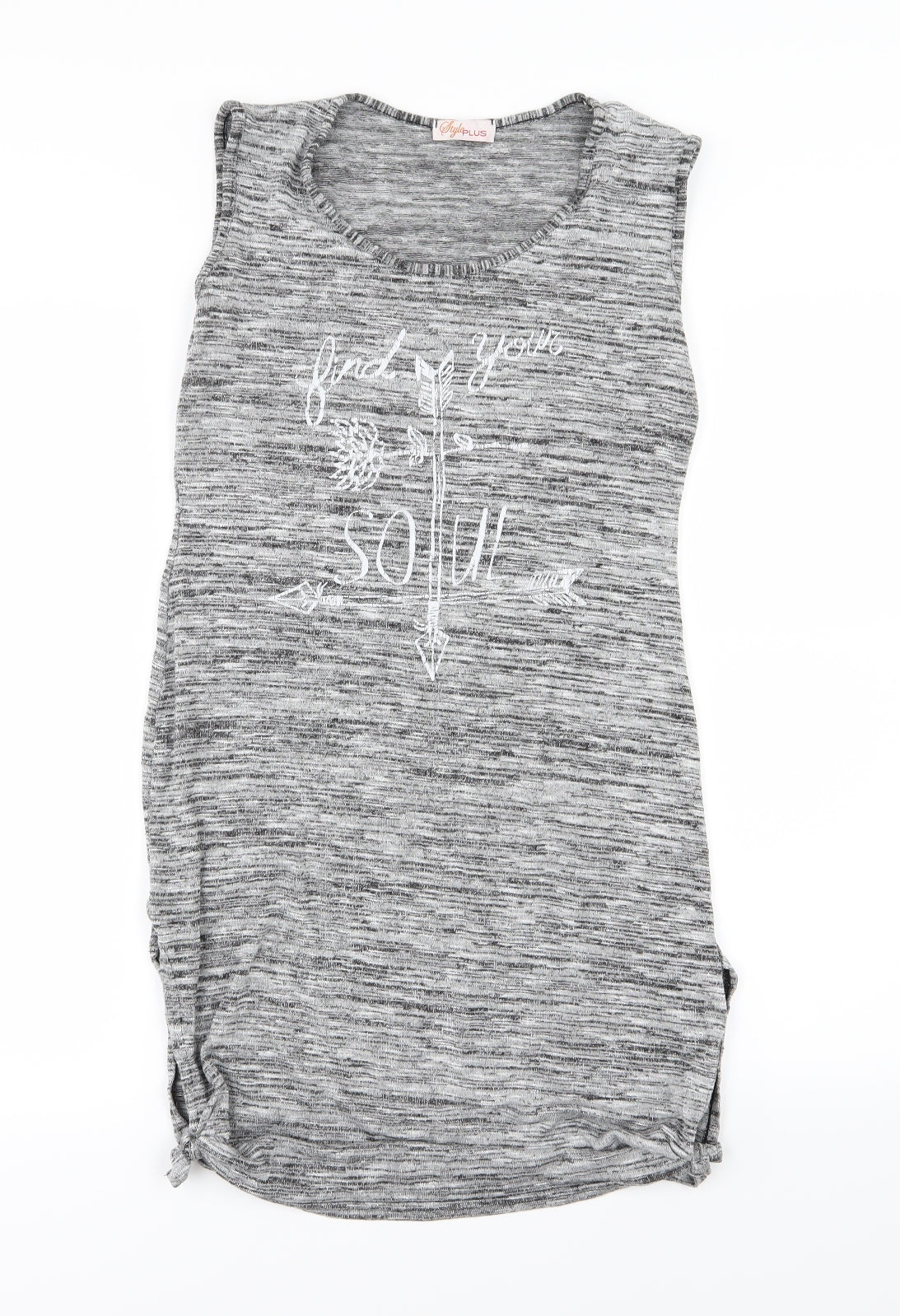 Style plus Womens Grey  Jersey Basic Tank Size M