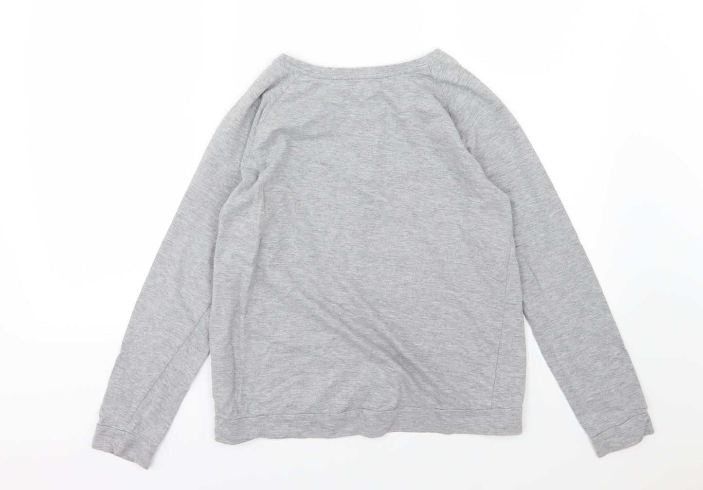 H&M Girls Grey  Jersey Pullover Sweatshirt Size 12-13 Years  - Slogan