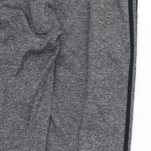 adidas Womens Grey Striped Jersey Jogger Trousers Size L L26 in