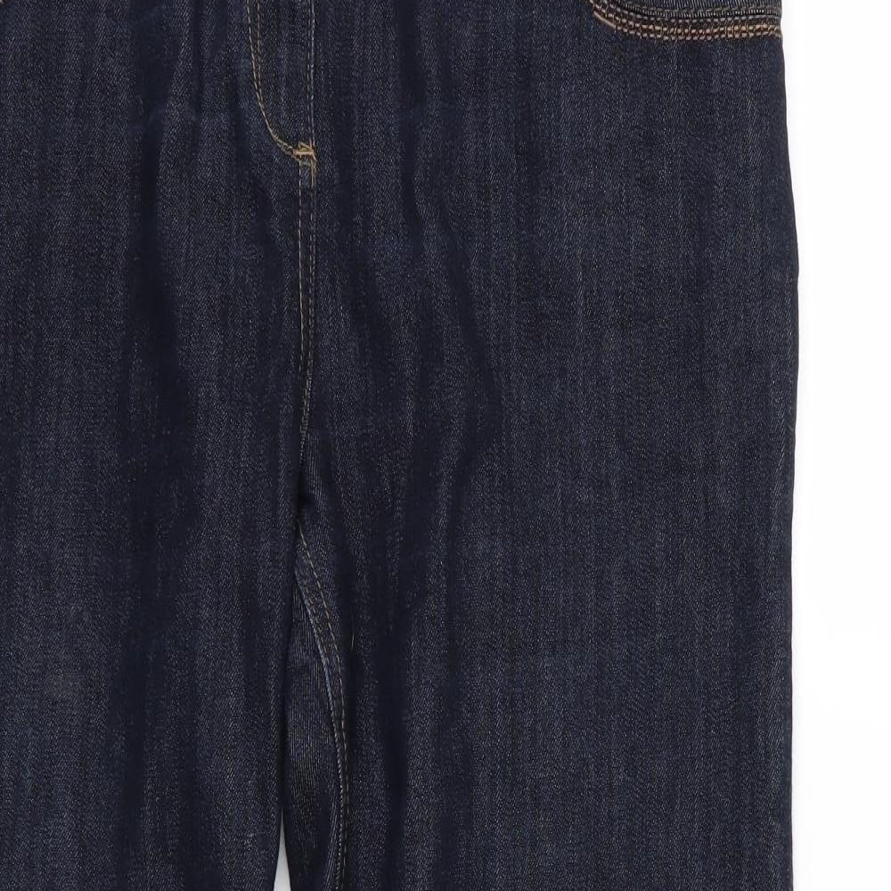 M&Co Womens Blue  Denim Straight Jeans Size 18 L28 in