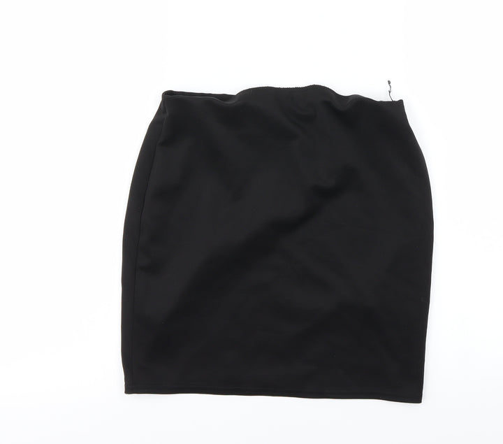 Missguided Womens Black A-Line Skirt Size 12