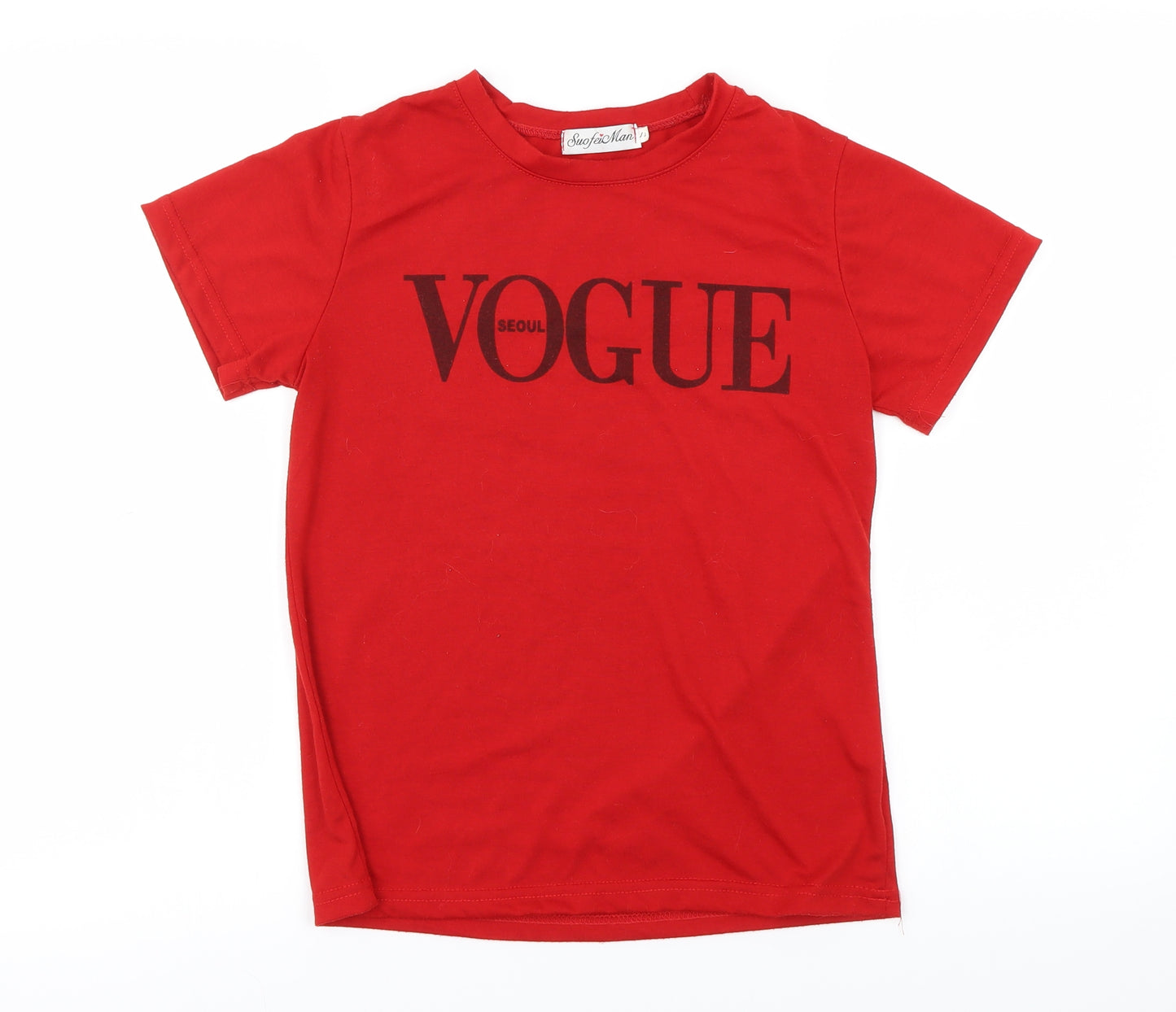 Preworn Womens Red   Basic T-Shirt Size S