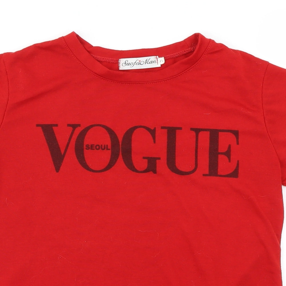 Preworn Womens Red   Basic T-Shirt Size S