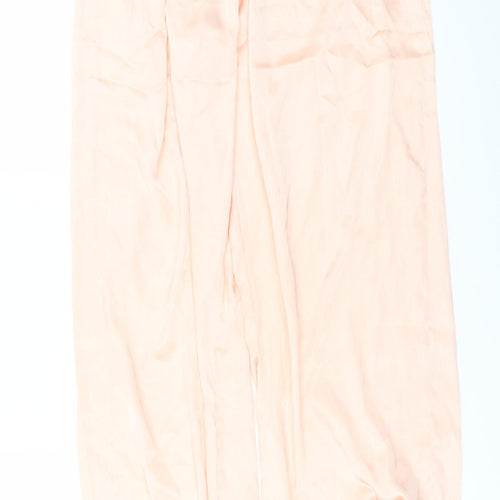 Boohoo Womens Orange   Trousers  Size 12 L29 in