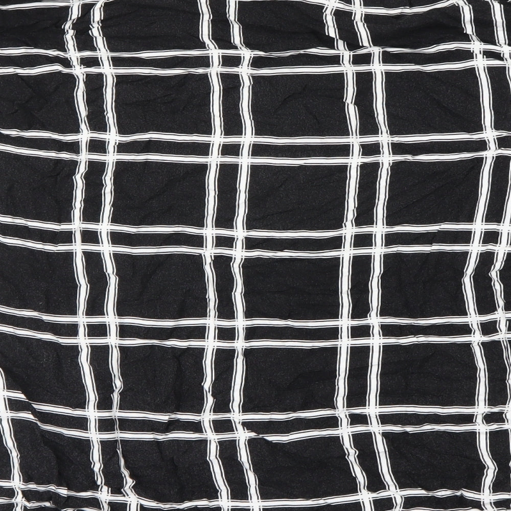Atmosphere Womens Black Check  Basic Button-Up Size 16