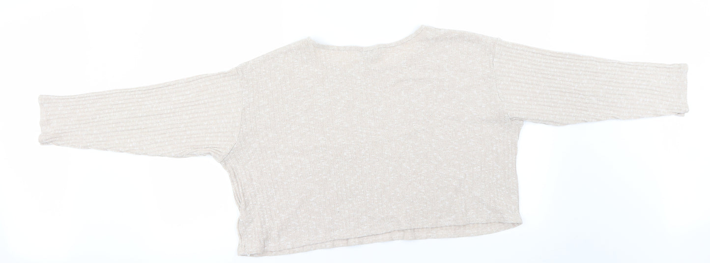 Topshop Womens Beige   Basic T-Shirt Size 12