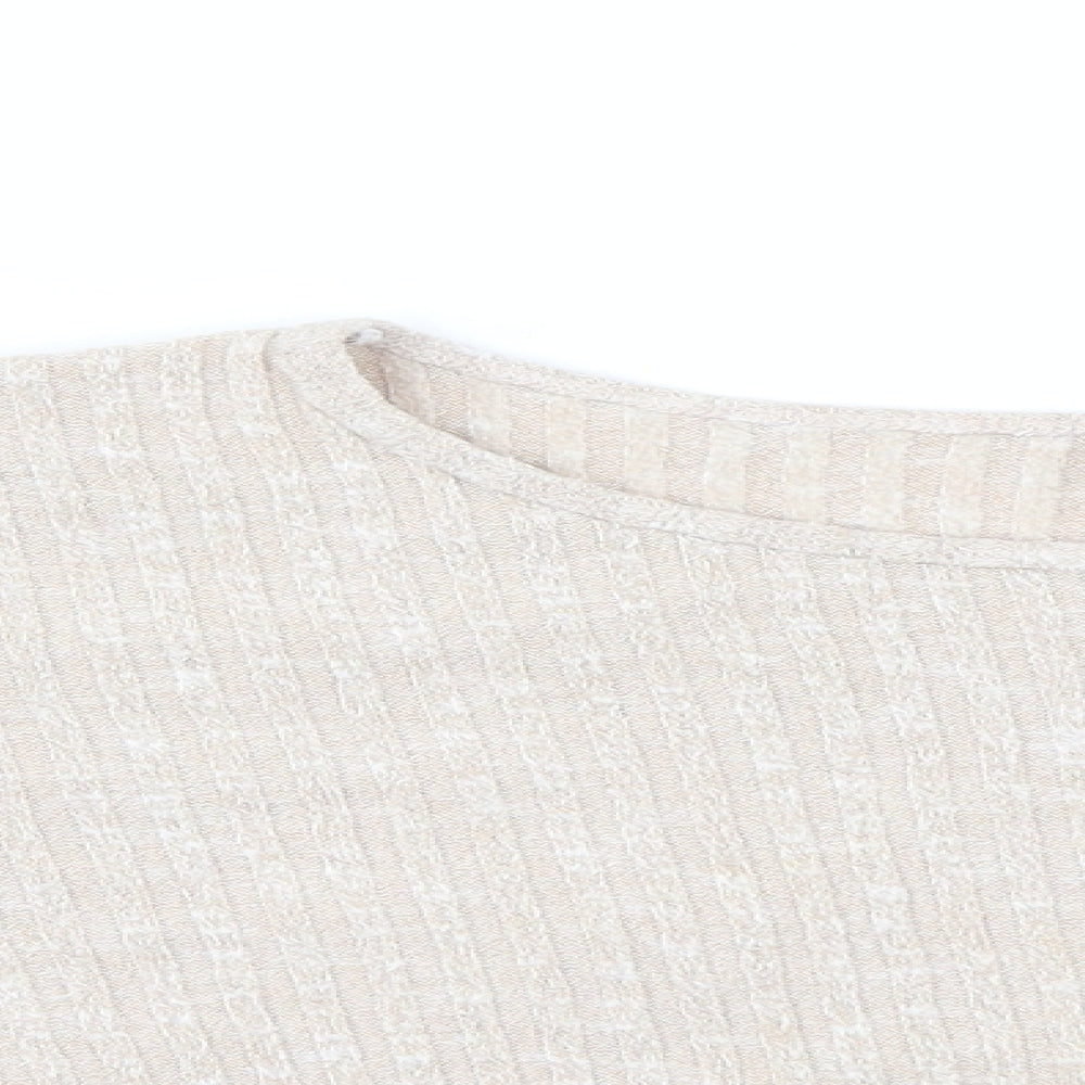 Topshop Womens Beige   Basic T-Shirt Size 12