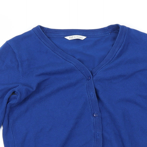 F&F Girls Blue   Cardigan Jumper Size 9-10 Years