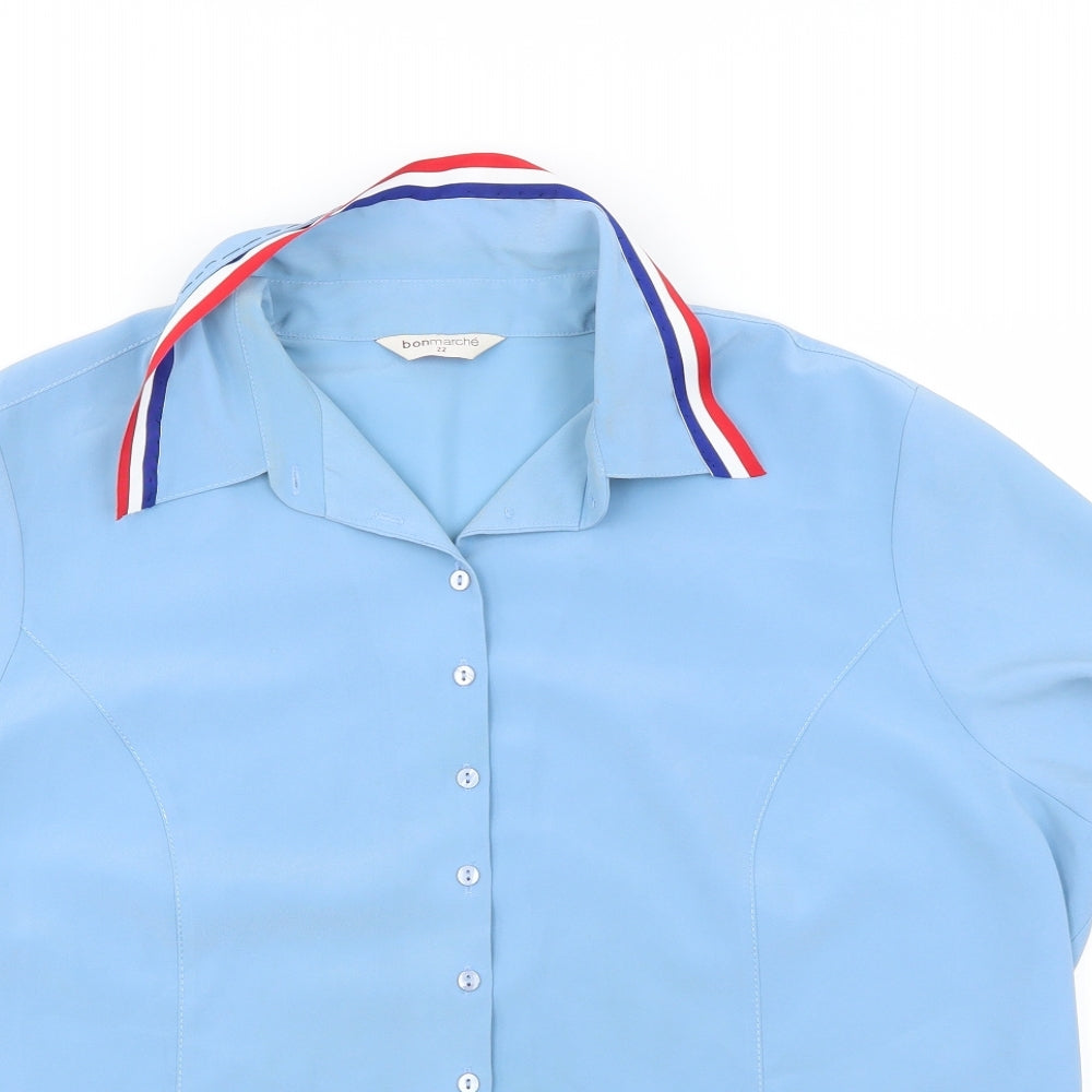 Bonmarché Womens Blue   Basic Button-Up Size 22
