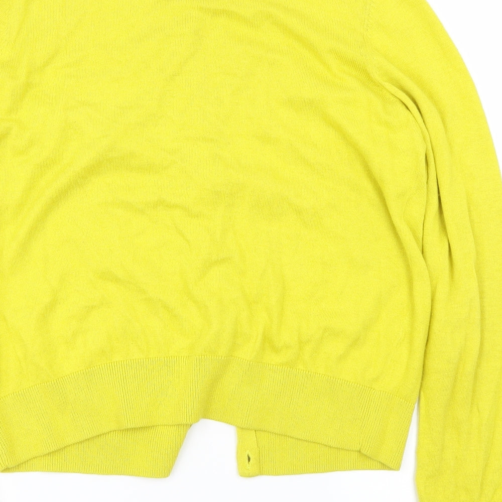 TU Womens Yellow   Cardigan Jumper Size 12