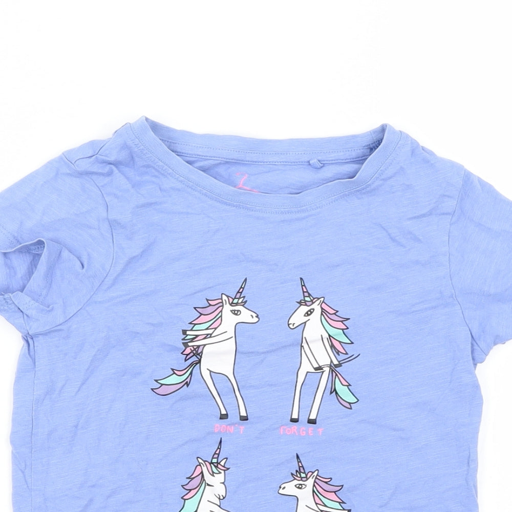 NEXT Girls Purple   Basic T-Shirt Size 7 Years