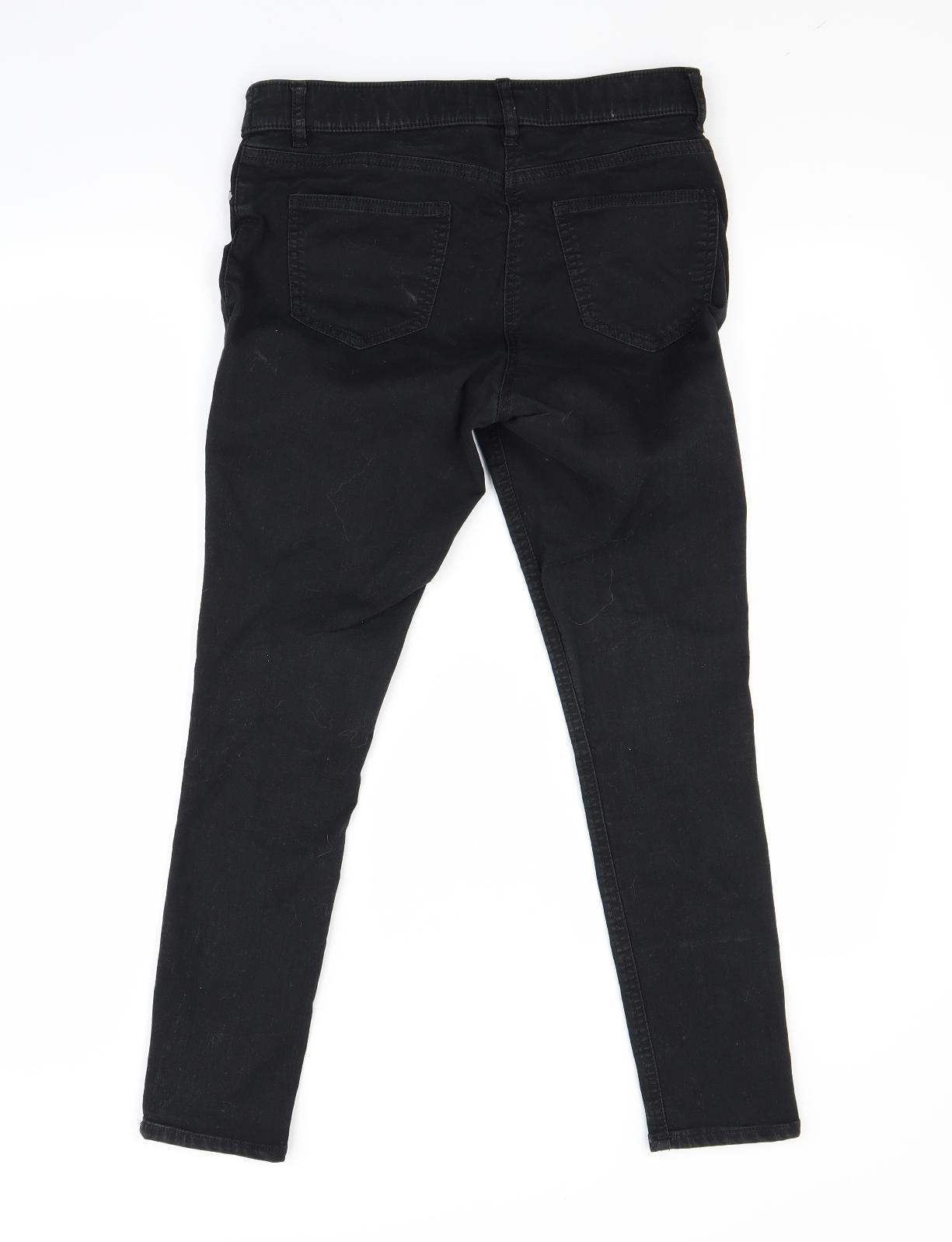 George Womens Black  Denim Skinny Jeans Size 10 L25 in