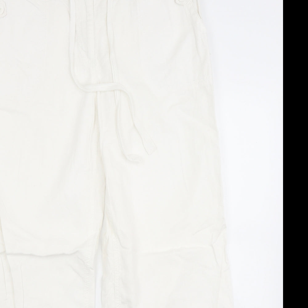 NEXT Womens White   Trousers  Size 14 L27 in