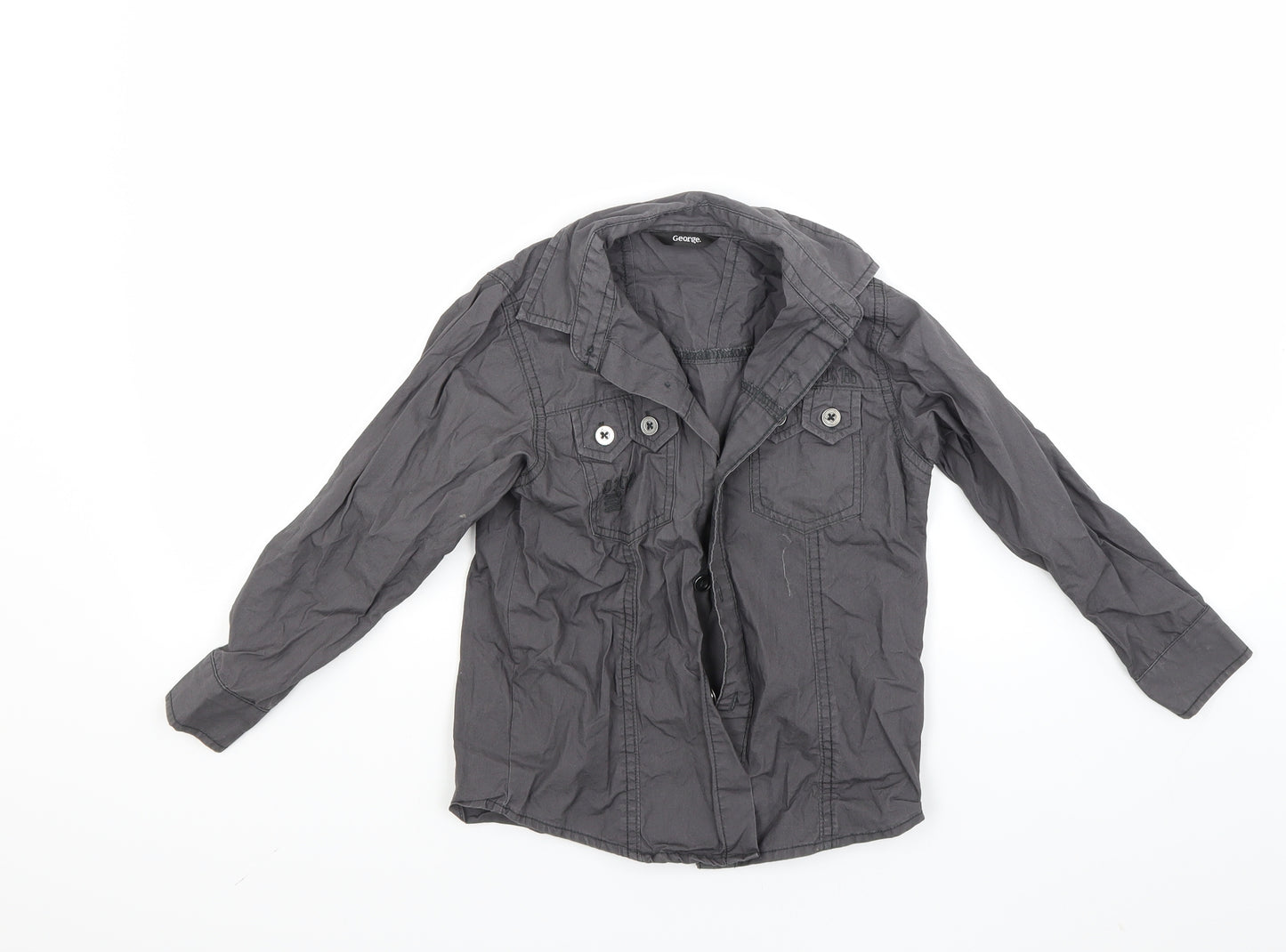 George Boys Brown   Basic Coat Coat Size 5-6 Years