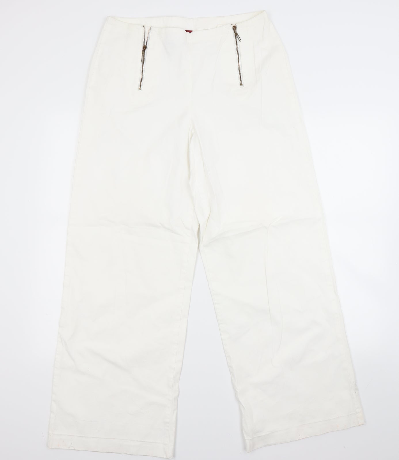 Bianca Womens White   Trousers  Size 14 L28 in