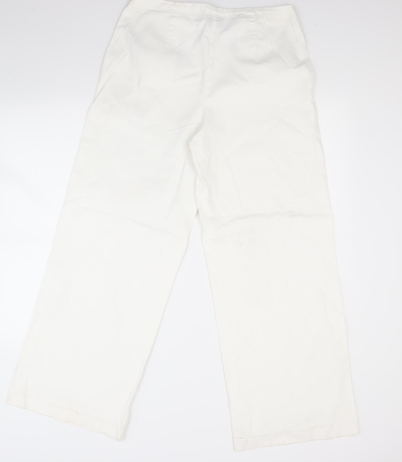 Bianca Womens White   Trousers  Size 14 L28 in