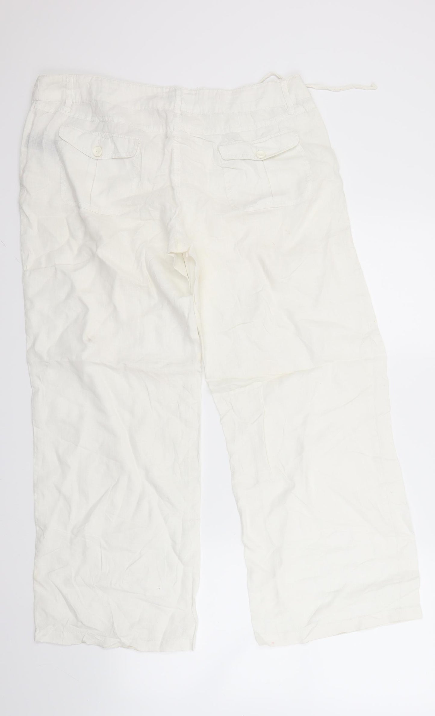 Miss Selfridge Womens White   Trousers  Size 14 L20 in