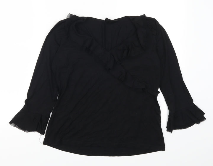 BHS Womens Black   Basic T-Shirt Size 16