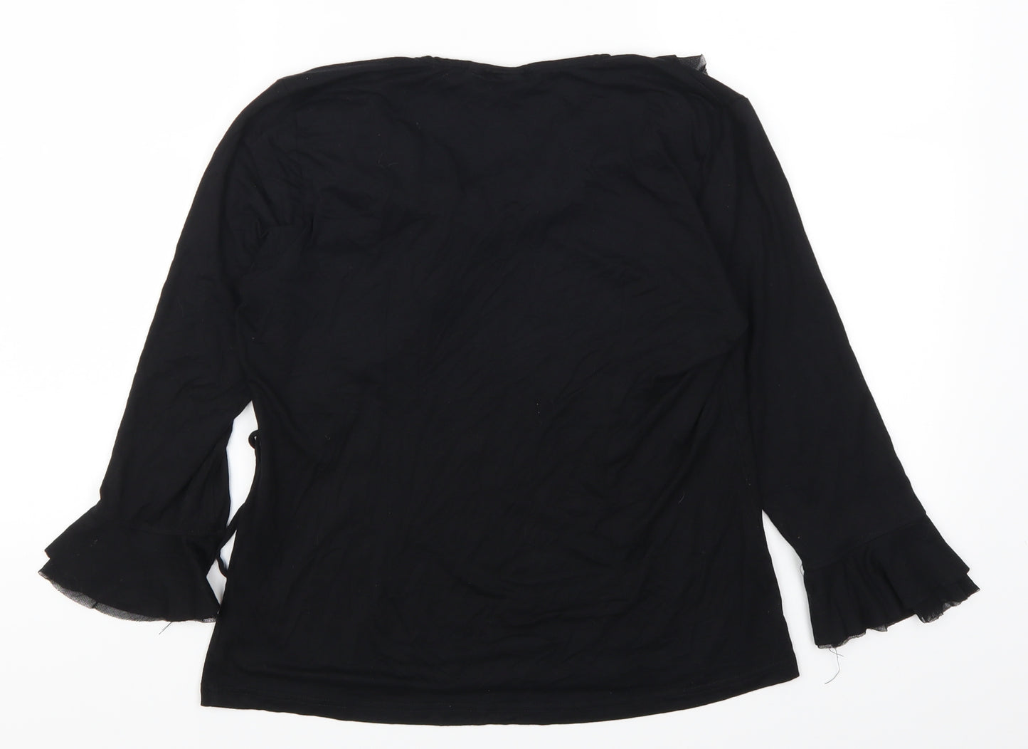 BHS Womens Black   Basic T-Shirt Size 16