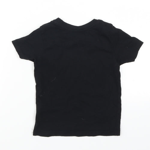 Primark Girls Black   Basic T-Shirt Size 18-24 Months  - Palm Tree