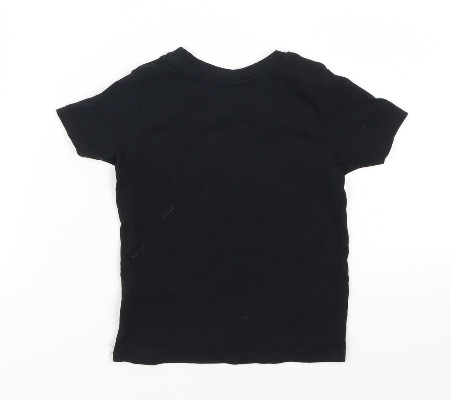 Primark Girls Black   Basic T-Shirt Size 18-24 Months  - Palm Tree