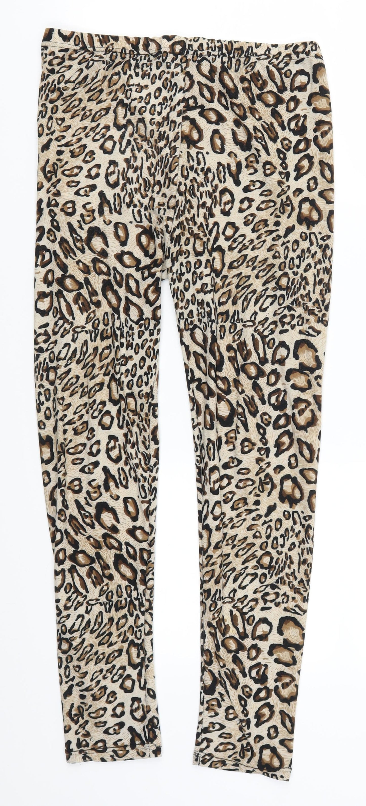 Preworn Womens Brown Animal Print  Carrot Leggings Size 26 in L24 in