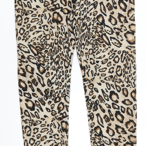 Preworn Womens Brown Animal Print  Carrot Leggings Size 26 in L24 in