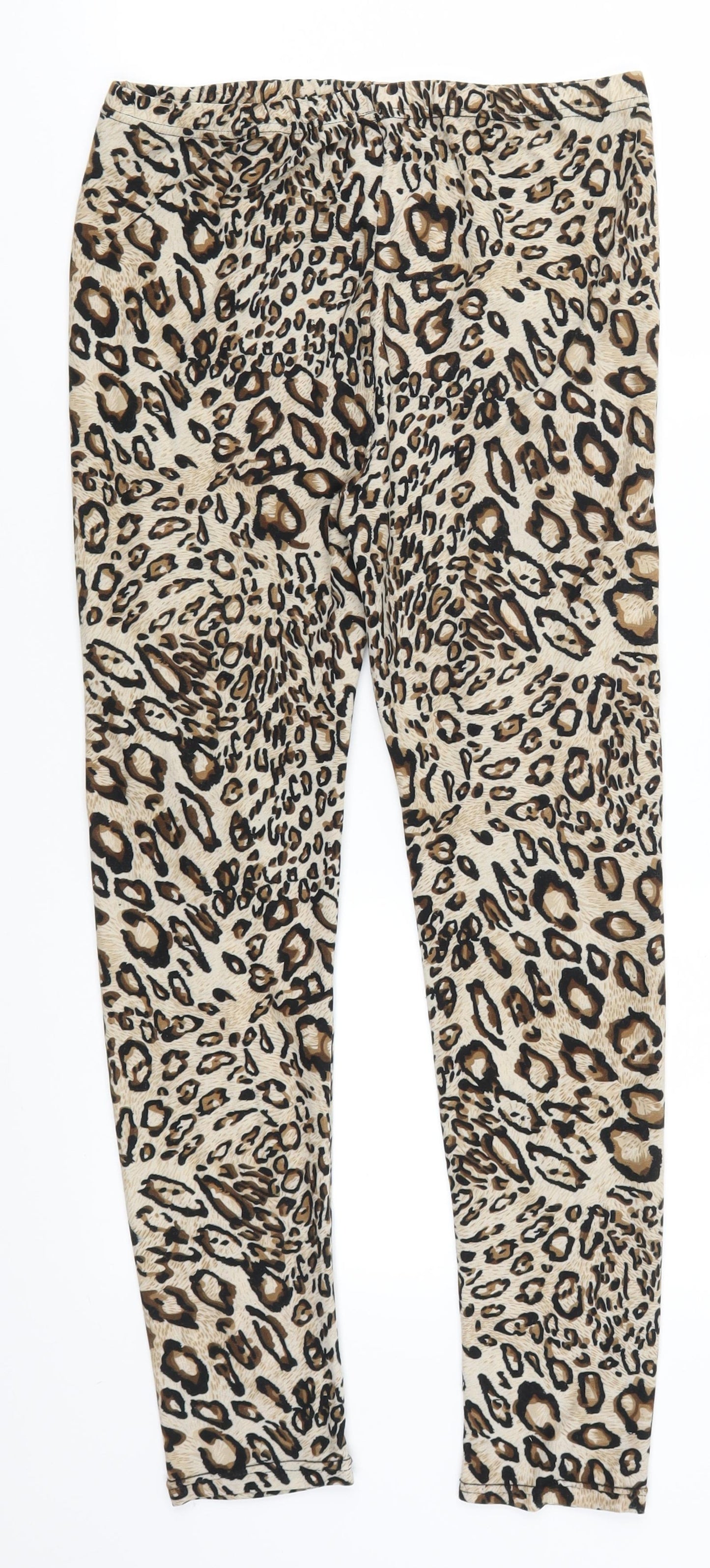 Preworn Womens Brown Animal Print  Carrot Leggings Size 26 in L24 in