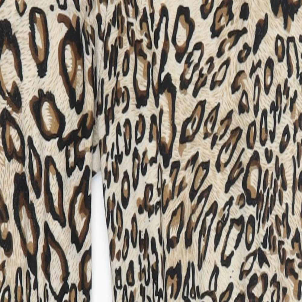 Preworn Womens Brown Animal Print  Carrot Leggings Size 26 in L24 in