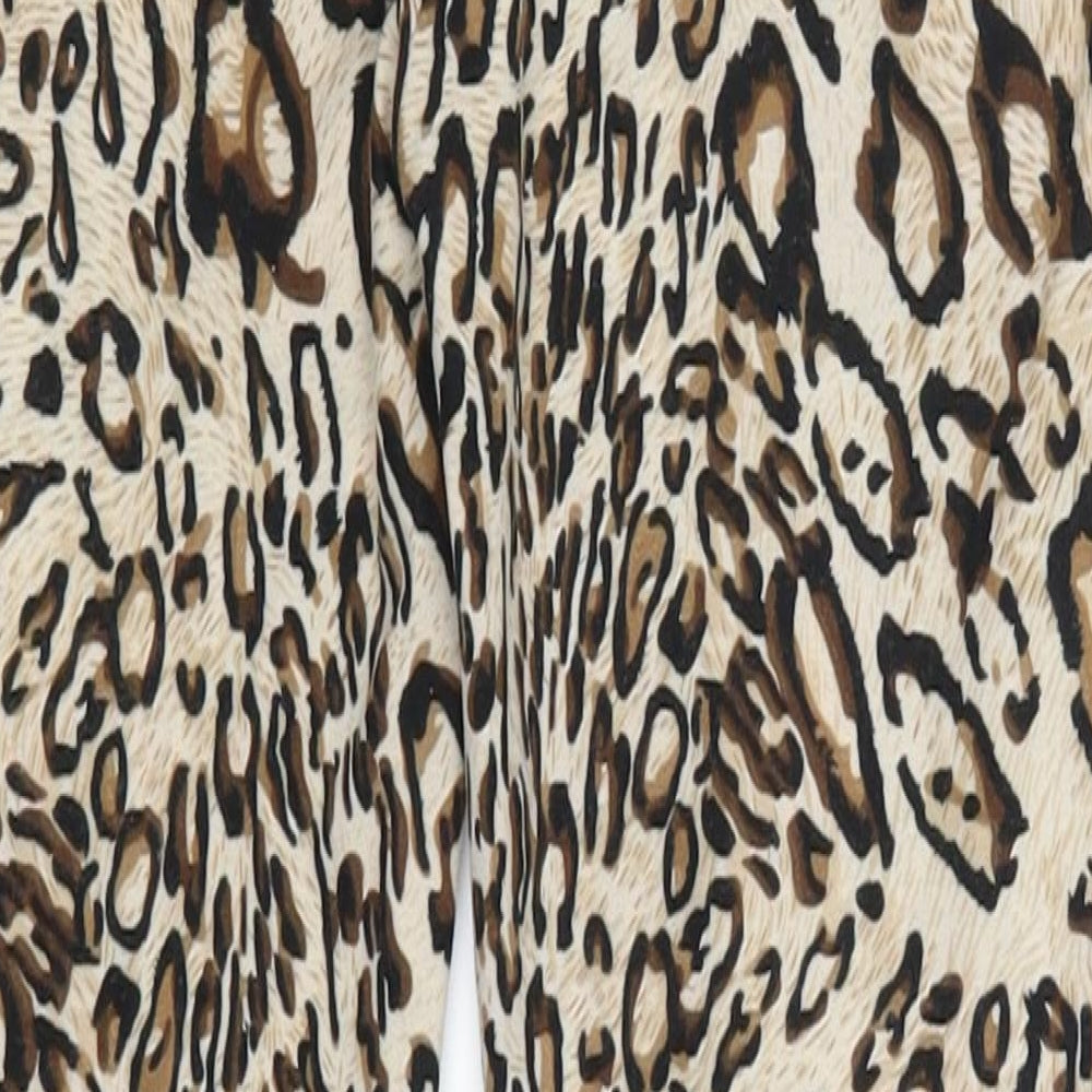 Preworn Womens Brown Animal Print  Carrot Leggings Size 26 in L24 in