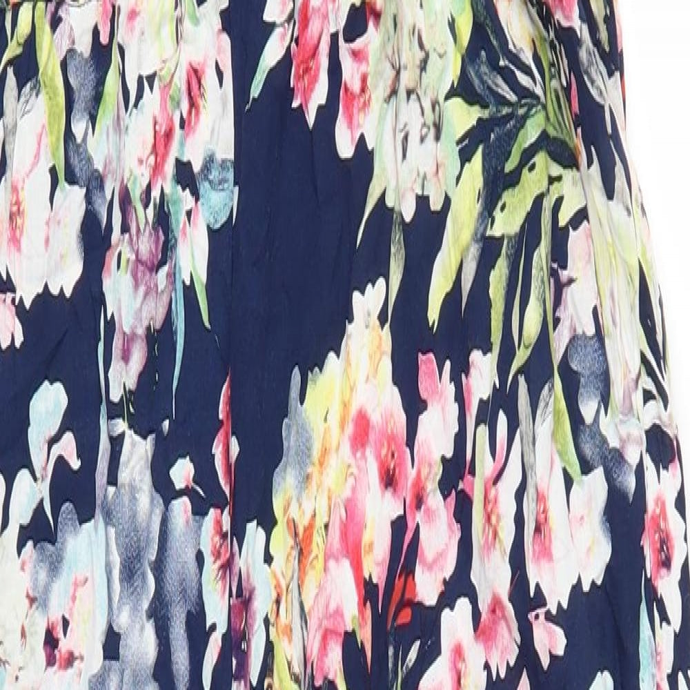 Evita Womens Blue Flecked  Jumpsuit One-Piece Size 12 L29 in