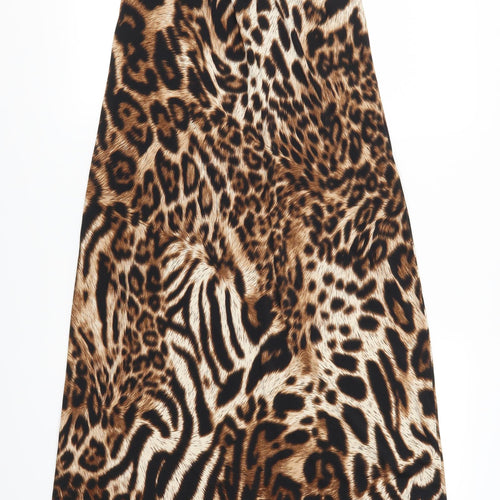 New Look Womens Brown Animal Print  Maxi  Size 8